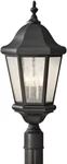 Feiss OL5907BK Martinsville Three Light Outdoor Post Lantern Outside Fixture.. Fixed Price $119.99.