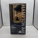 Hampton Bay Northwood 16.5IN. 3LIGHT Black Outdoor Wall Clear Ribbed Glass. Fixed Price $54.00.