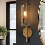 Uolfin 17 H. Modern Cylinder Powder Room Wall Sconce With Seeded Glass Shade. Fixed Price $49.95.