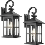 21" Outdoor Wall Light Fixtures With Seeded Glass - Pack For Porch & Garage. Fixed Price $328.99.