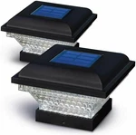 2PK Home Zone Security Solar Post Cap Lights - Outdoor Led Black. Fixed Price $36.00.