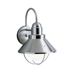 Kichler Lighting Seaside Collection 1-LIGHT Brushed Nickel Outdoor Wall Lantern. Fixed Price $98.97.