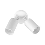 Double Bullet 50-WATT 2-LIGHT White Outdoor Wall Lantern Sconce. Fixed Price $34.79.
