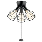 Kichler 380041SBK - Industrial Accessory Led Fan Light Kit Satin Black. Fixed Price $79.99.