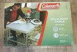 Coleman Pack-away Table Set,seating For 2,ALUMINUM Suitcase Style Carry,great!!. Fixed Price $155.00.