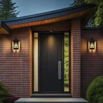 Wall Sconce Light Fixture Outdoor Clear Glass Exterior Walkway Porch Patio 13.5". Fixed Price $116.01.