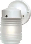 Nuvo Lighting 60/6109 White 9"H Outdoor Wall Sconce With Mason Glass Jar Shade. Fixed Price $20.31.