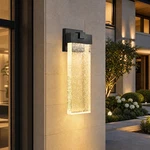 18" Outdoor Wall Led Light Bubble Crystal Black Exterior Porch Sconce Fixture. Fixed Price $159.99.