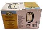 Hampton Bay 8 In. Black Outdoor Bulkhead Wall Light # 240 235 Box. Fixed Price $15.95.