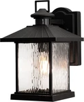 Lennon 12" Black Outdoor Wall Sconce With Clear Glass Shade. Fixed Price $176.99.
