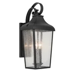 Kichler Forestdale 2 Outdoor Wall Light, Large, Black/seed - 49737BKT. Fixed Price $389.99.