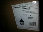 Satco Nuvo 60-4932 Hanging Lantemrn Rustic Bronze/clear Water Glass 100W A19. Fixed Price $59.00.
