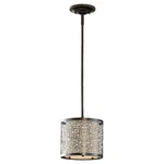 Feiss P1218LAB Antique Bronze 1-LIGHT Pendant W/off-white Linen Shade. Fixed Price $113.97.
