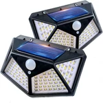 100 Led Solar Motion Sensor Lights - 2 Pack, Waterproof Security For Outdoors. Fixed Price $16.86.