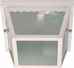 Nuvo 60/470 Metal Frame Carport Flush Mount With Textured Frosted Glass, White. Fixed Price $45.91.