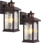 2 Packs Motion Sensor Outdoor Lights Brown Dusk To Dawn Lighting Oil Rub. Fixed Price $106.96.