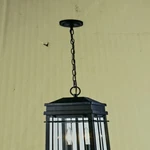 Monteaux Lighting Outdoor Hanging Lantern Black Finish Clear Glass. Fixed Price $65.00.