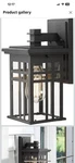 1-LIGHT Exterior Wall Mount Fixture, Outdoor Lantern Black Finish. Fixed Price $35.00.