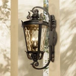 Casa Marseille Mission Outdoor Wall Light Fixture Veranda Bronze Scroll 36" Barn. Fixed Price $699.99.