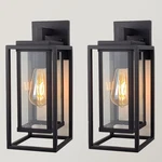 14" Outdoor Wall Light Fixtures Waterproofed Exterior Lantern W/sturdy Rectangul. Fixed Price $179.99.