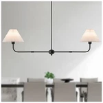 Fiyueoyi Modern Linear Chandelier 2-LIGHT Black Dining Room Kitchen Island Fixtu. Fixed Price $60.41.