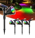 Jsot 4 Pack Solar Spot Lights Outdoor- Rgb Waterproof Color. Fixed Price $49.99.