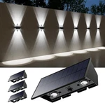 4 Pack Solar Powered Wall Lights For Outside Up And Down Fence Mount Led Outdoor. Fixed Price $61.64.