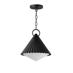 Black One Light Pendant From The Odette Collection. Fixed Price $188.00.