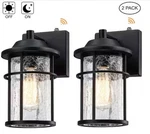 Hukoro Martin 1-LIGHT Matte Black Dusk-to-dawn Sensor Wall Lantern 11 2 Pack. Fixed Price $57.99.