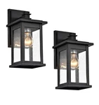 Micsiu Pack Outdoor Wall Sconce, 12 Inch Black Exterior Light Fixtures With.... Fixed Price $80.00.