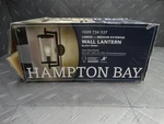 Hampton Bay Lisbon 15.88IN 1-LIGHT Black Outdoor Wall Fixture Clear Glass. Fixed Price $29.99.