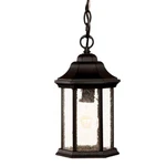 Acclaim Lighting Madison Hanging Light, Black/clear Seeded 5185BK-SD. Fixed Price $72.00.