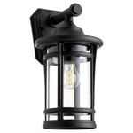 Quorum Haley Light 15" Outdoor Lantern, Noir/clear 718-15-69. Fixed Price $126.00.