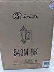 Z Lite Doma 543M-BK Outdoor Wall Light. Frame: Black Shade: Water Glass Finish. Fixed Price $119.00.