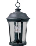 Maxim 3028 Bronze Dover 17"H 3-LIGHT Outdoor Pendant With Clear Seedy Glass. Fixed Price $193.80.