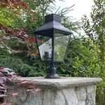 Crystorama Dumont 25" High Graphite Outdoor Post Light. Fixed Price $638.40.