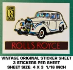Rolls Royce Car - Vintage Original Vinyl Decal Sticker Sheet. Fixed Price $5.81.