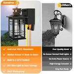 Kondras 2-PACK Porch Lights With Gfci Outlet, Motion Sensor, 0815 Black. Fixed Price $93.33.