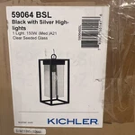 Kichler Mercer Indoor/outdoor 1 Pendant, Black W Silver Highlights 59064OZ. Fixed Price $69.99.