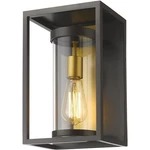 Z-lite 584S-DBZ-OBS Dunbroch Outdoor Wall Light Deep Bronze And Brass. Fixed Price $236.00.