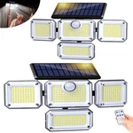 Faxbox Outdoor Motion Sensor Lamp 4-HEAD Solar Power Light 333 Led. Fixed Price $37.54.