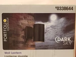 Dark Sky Portfolio Outdoor 0338644 Wall Lantern Matte Black Finish C4. Fixed Price $15.00.