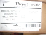 Thepitt TP7480 Indoor Outdoor Decorative Wall Bracket Fixture White Glass Silver. Fixed Price $40.00.