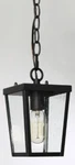 Modern Coastal Black 1-LIGHT Outdoor Pendant With Seeded Glass Shade. Fixed Price $34.50.