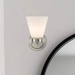 Bel Air Lighting Fifer 1-LIGHT Brushed Nickel Wall Sconce Frosted Glass Shade. Fixed Price $20.99.