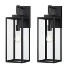 Globe Electric Hurley 1-LIGHT Outdoor Wall Lantern Sconce Matte Black 2 Pack. Fixed Price $90.00.