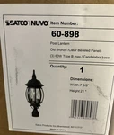 Satco 60-898 Central Park 3-LIGHT Old Bronze Outdoor Lamp Post Head. Fixed Price $42.99.