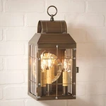 Sophisticated Rustic Country Martha's Wall Outdoor 3 Lights In Weathered Brass. Fixed Price $399.95.