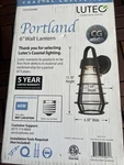 Lutec Wall Lantern Sconce 7.09"X6.3"X13.78" 1-LIGHT Outdoor Waterproof Black. Fixed Price $35.00.