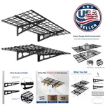 Sturdy Wall Mounted Floating Shelves 2-PACK 2X4FT Garage Storage Option, Black. Fixed Price $219.99.